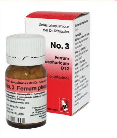 SAL DE SCHUSSLER #3 Ferrum phosphoricum D12