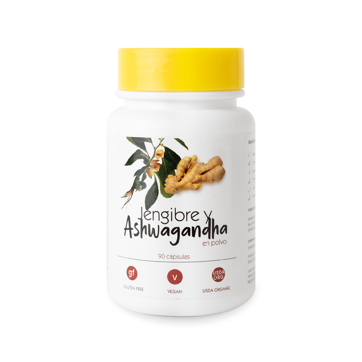 JENGIBRE Y ASHWAGANDHA 90 CÁPSULAS