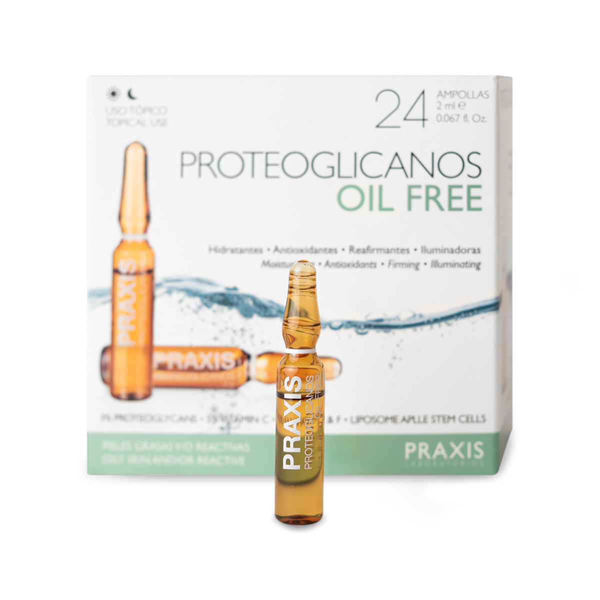 PROTEOGLICANOS FREE OIL UNIDAD de ampolla, de uso tópico 2 ml
