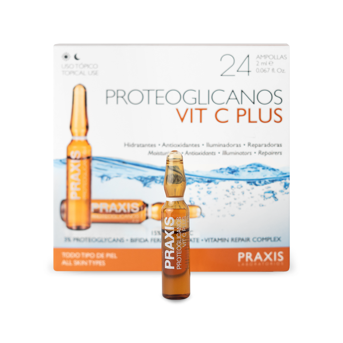 PROTEOGLICANOS VITAMINA C UNIDAD de ampolla de uso tópico 2ml